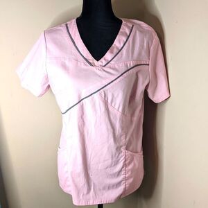 Urbane pink scrub top M